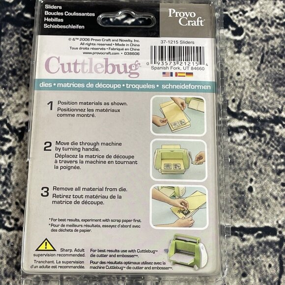 Provo Craft Cuttlebug Cutting Die 37-2515 Sliders Design - Picture 5 of 7